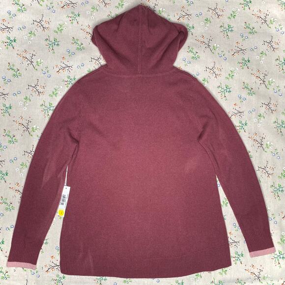 Summersalt Knit Hooded Sweater Cashmere Merino Wool Pullover Cozy Lounge Flaw S - Picture 4 of 11